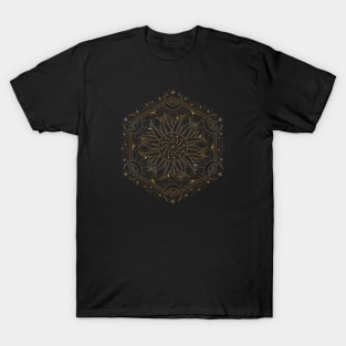 Flower Of Life | Crescent Moon T-Shirt